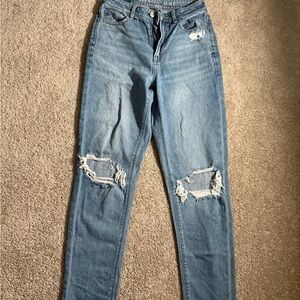 American Eagle Outfitters Light Blue Distressed Skinny Jeans